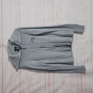 Harley Davidson Womens Full Zip Long Sleeve Turtleneck Sweater Jacket Sparkly L